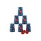 5 1/4" Patriotic Red, White & Blue Pom-Pom Bowling Game Set 9 Pc.